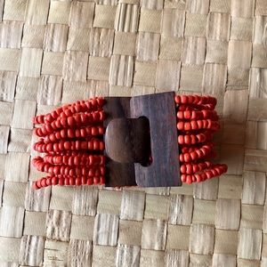 Multi-strand glass bead handmade bracelet